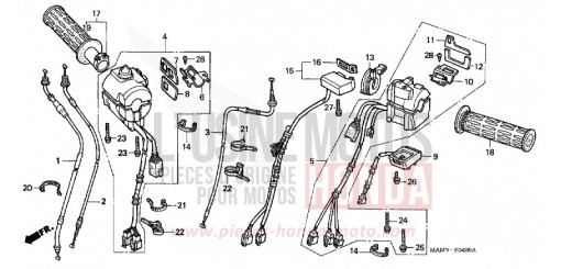 COMMUTATEUR/CABLE (GL1500A) GL1500AV de 1997